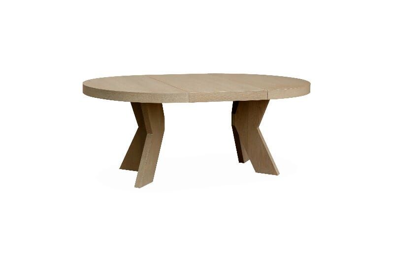 Spisebord cleveland x-ben ileggsplater Ø:150-2x60 H75 Sort eikf