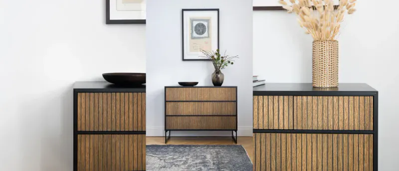 Kommode Walnut line 3 skuffer*