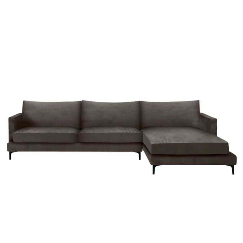 Sofa Montana Corner 294cmx102cmx78cm Velour Right