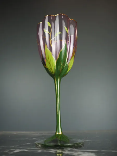Flory Vinglass håndmalt