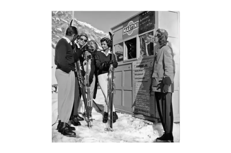 Bilde plexiglass Bilettkiosk val d` Isere 120cm x 120cm *