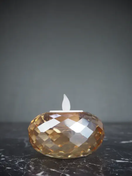 Telysholder Amber glass 