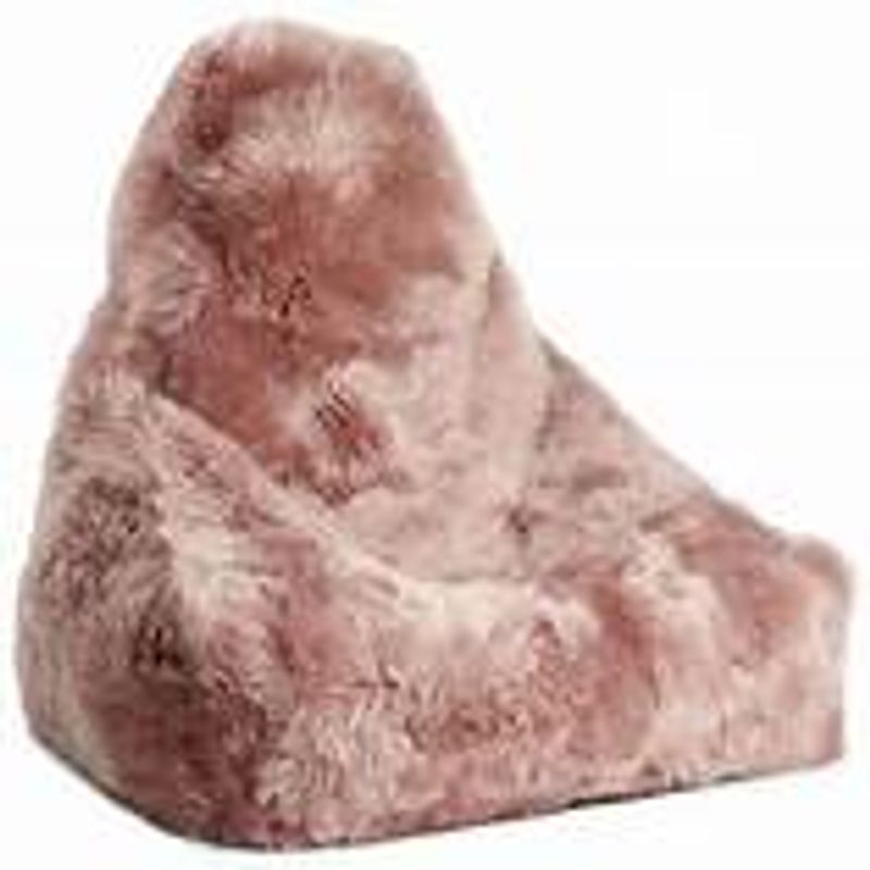 Sekkestol / beanbag i ekte saueskinn