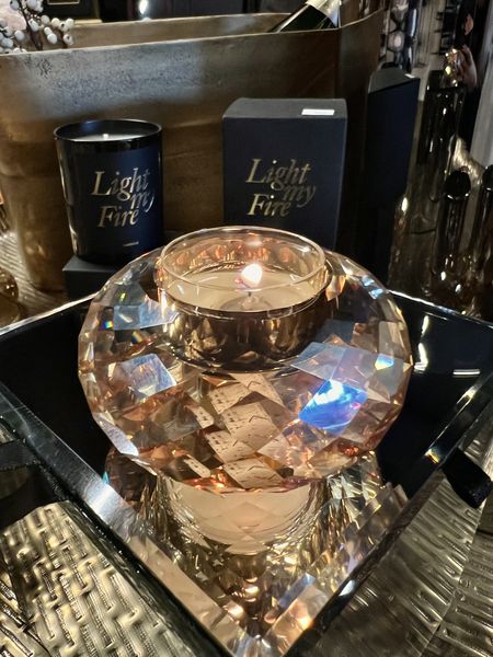 Telysholder Amber glass 