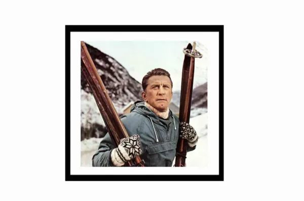 Bilde i glass sort treramme 80x80 Telemark*