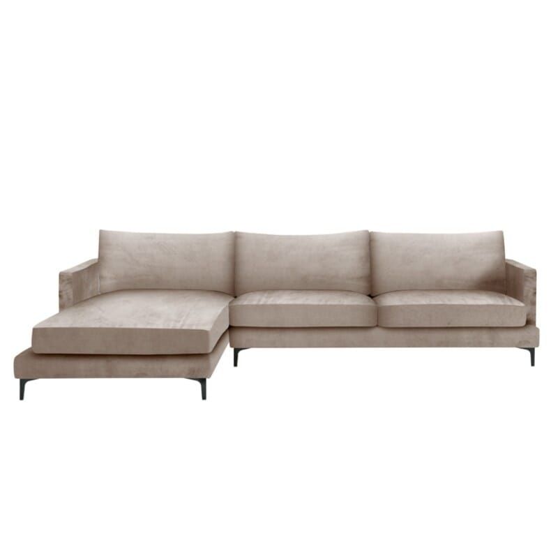 Sofa Montana Corner 294cmx102cmx78cm Velour LEFT