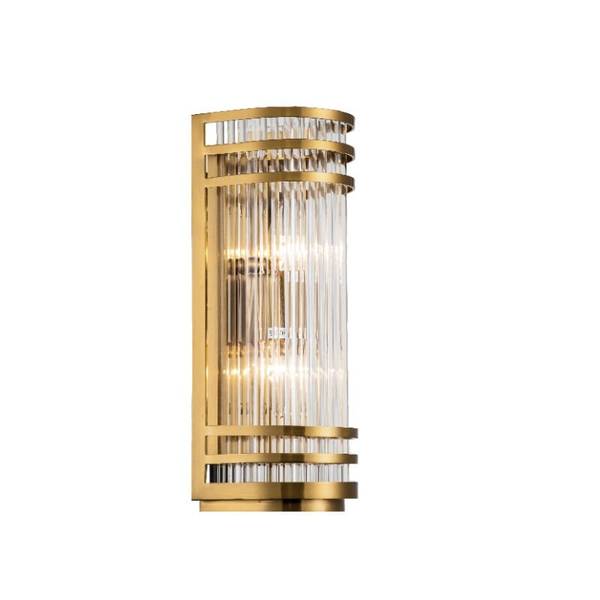 Krone vegglampe B12,5 D12 H38 gull