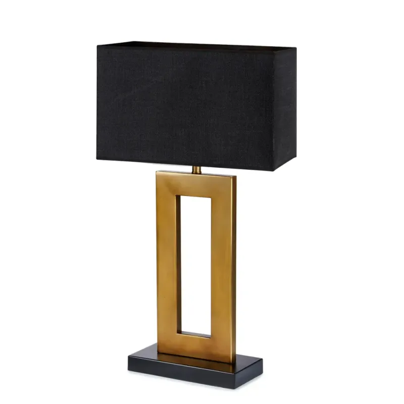 Bordlampe Venice Brass  inkl skjerm REKTANGULÆR h74